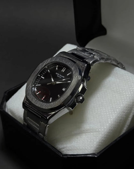 Patek Philippe Silver Classic - Black Dial Automatic with Date