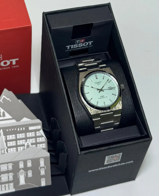TISSOT PRX TIFFANY dial with silver chain